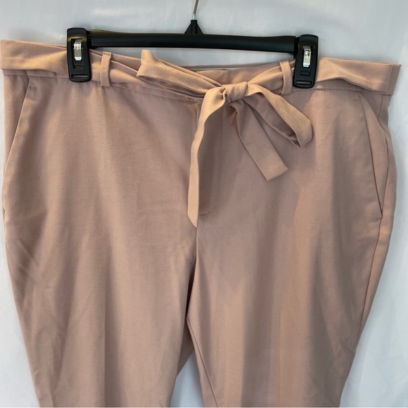 Banana Republic Avery Pants 16 Matching Belt Pale Pink Office Clean Girl Preppy - Picture 4 of 15